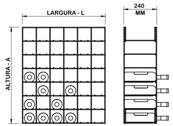 0002 Dimensoes Adega Suporte Garrafa de Vinho Aramada Sao Paulo