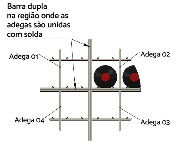 0003 Solda Adega Suporte Garrafa de Vinho Aramada Rio de Janeiro